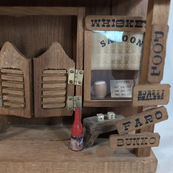 Last Chance Saloon Vintage Wood Storefront Wall Decor Hanging Old West Building - Picture 3 of 14
